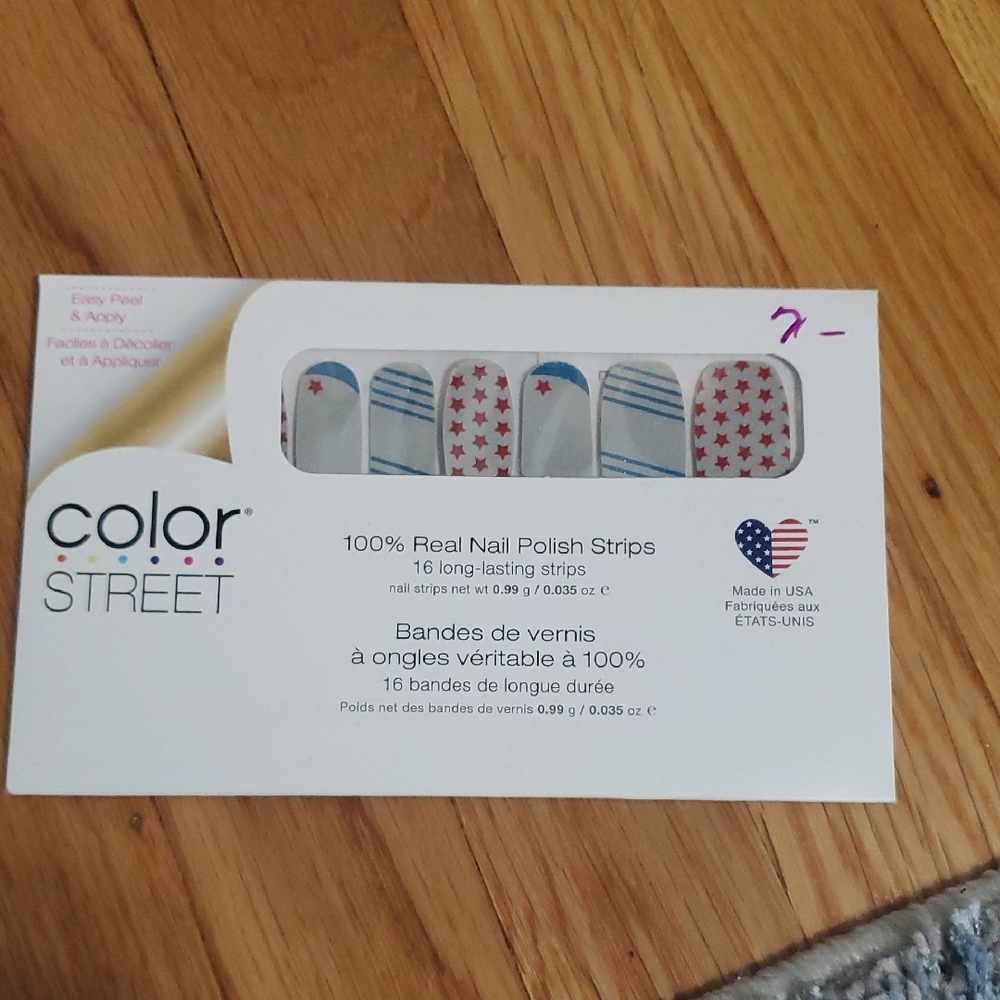 Color Street Red and Blue Star Nail Strips